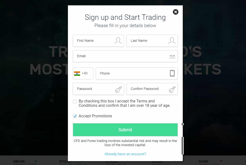 GigaFX - Trading Account